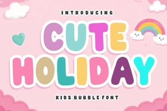 Cute Holiday Font for Festive Design Projects