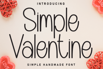Simple Valentine Font for Romantic Design Projects